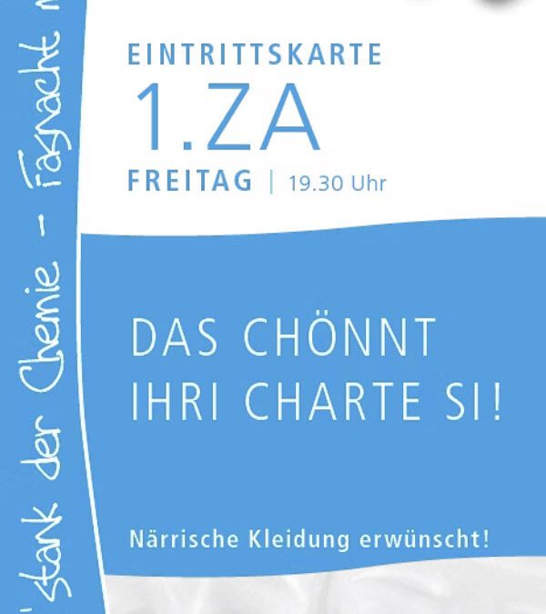 Karten für die Zunftabende können vorbestellt werden.